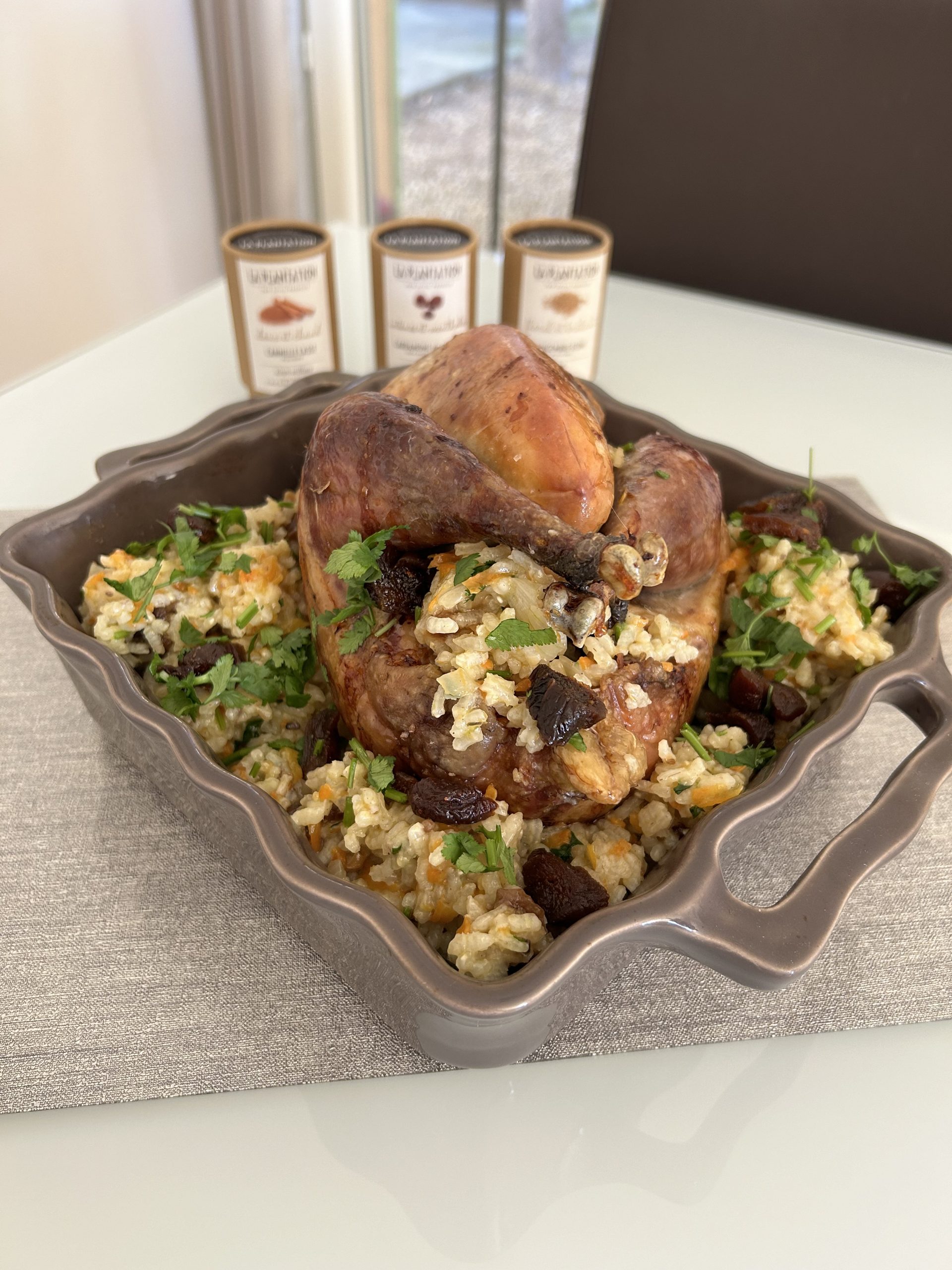 Volaille farcie au riz, abricots moelleux et ÉPICES DOUCES !